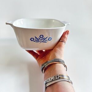 Corning Ware P-1¾-B Dish for Bakers; Blue Cornflower 1.75 Qt Casserole